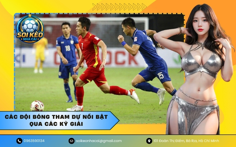 Các đội bóng tham dự nổi bật qua các kỳ giải