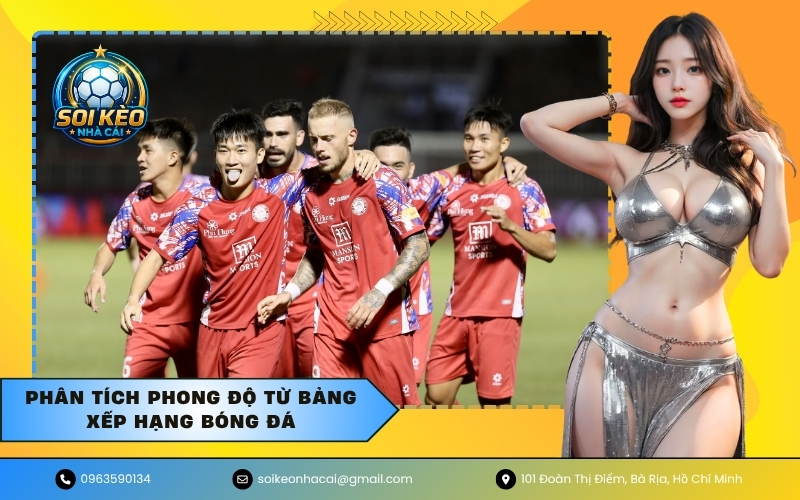 Phân tích phong độ từ bảng xếp hạng bóng đá