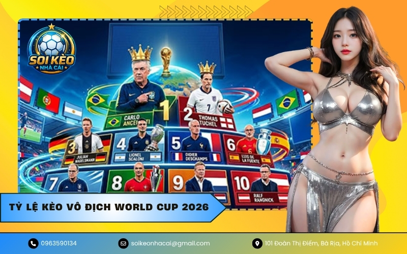 Tỷ lệ kèo vô địch World Cup 2026